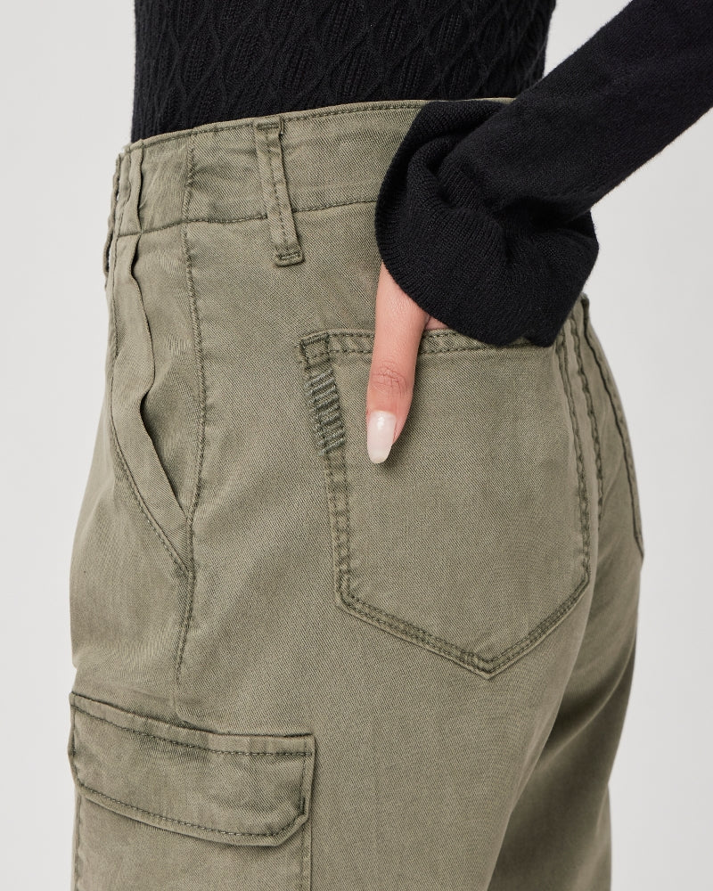 Cargo style super soft trouser in Khaki green