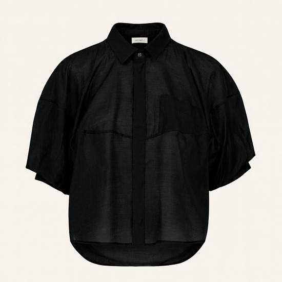 Black blouse on a white background