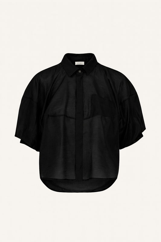 Black blouse on a white background