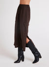 Cargo Midi Skirt Chocolate Brown