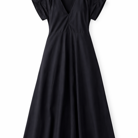 Black dress on a white background