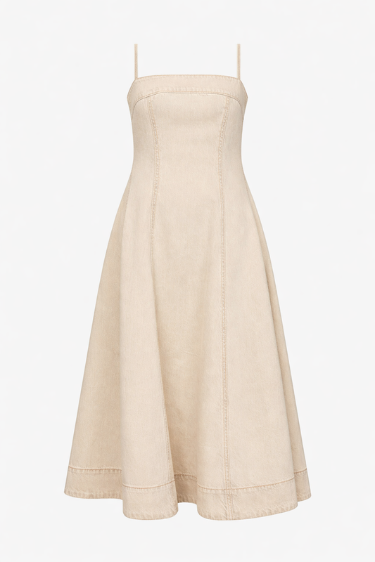 Cream denim dress from Paige