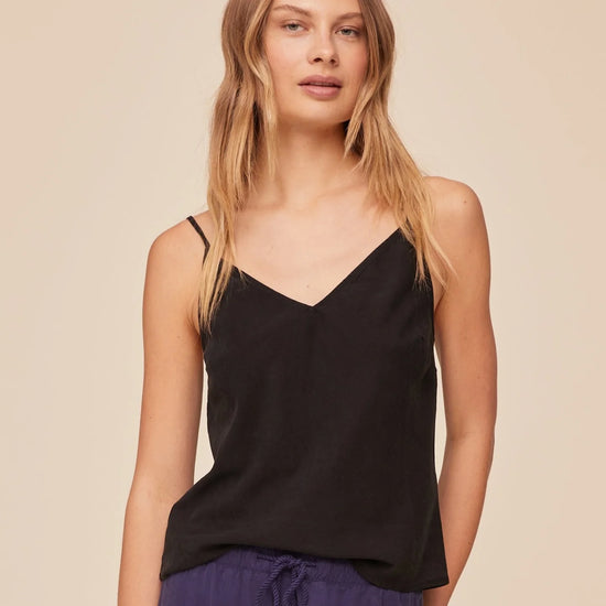 black v neck camisole