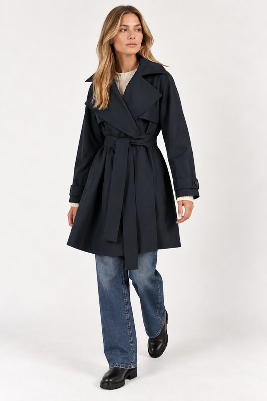Yr'en Coat Dark Navy