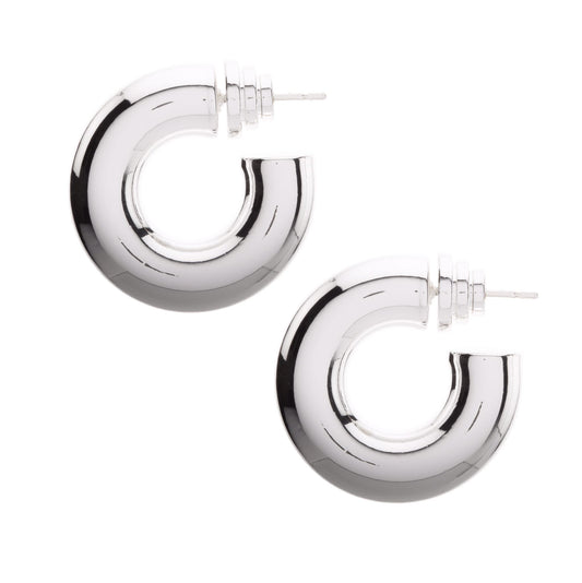 Donut Hoops Small Silver