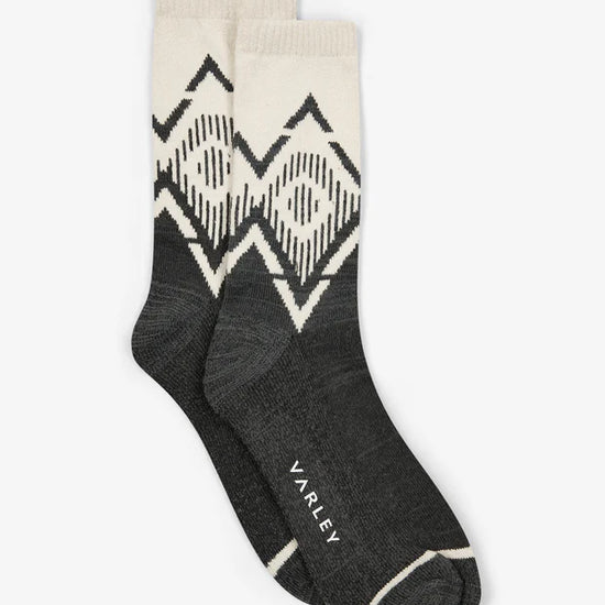 grey jacquard knit sock 