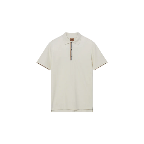 off white polo shirt with contrast colour