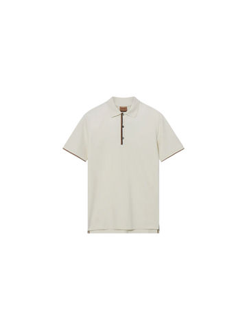 off white polo shirt with contrast colour