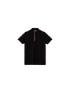 black polo shirt with contrast colour 