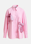 pink stripe shirt with 2 pink bows from essentiel antwerp