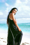 Azalea Linen Dress Black