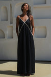 Azalea Linen Dress Black