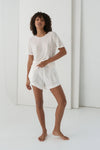 Grace Linen Knit Top Ivory