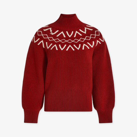 red fairisle jumper 