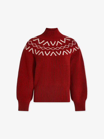 red fairisle jumper 