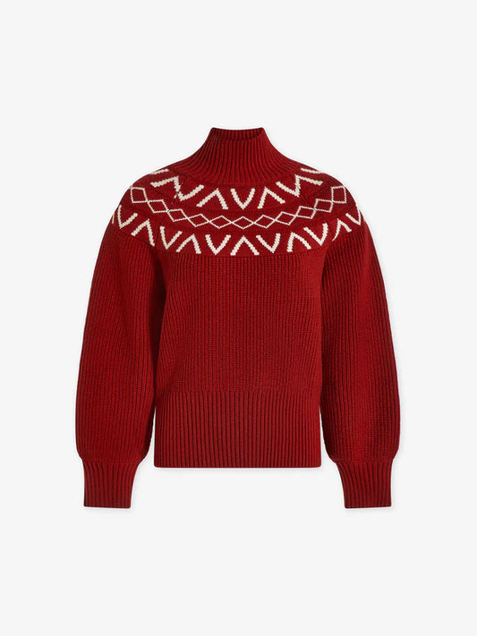 red fairisle jumper 