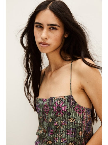 Close up of strappy top from ba&sh