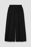 Black wide leg trousers with elasticated waist
