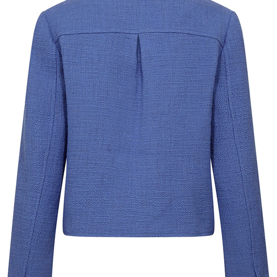 blue jacket with gold buttons and 2 pockets  rear