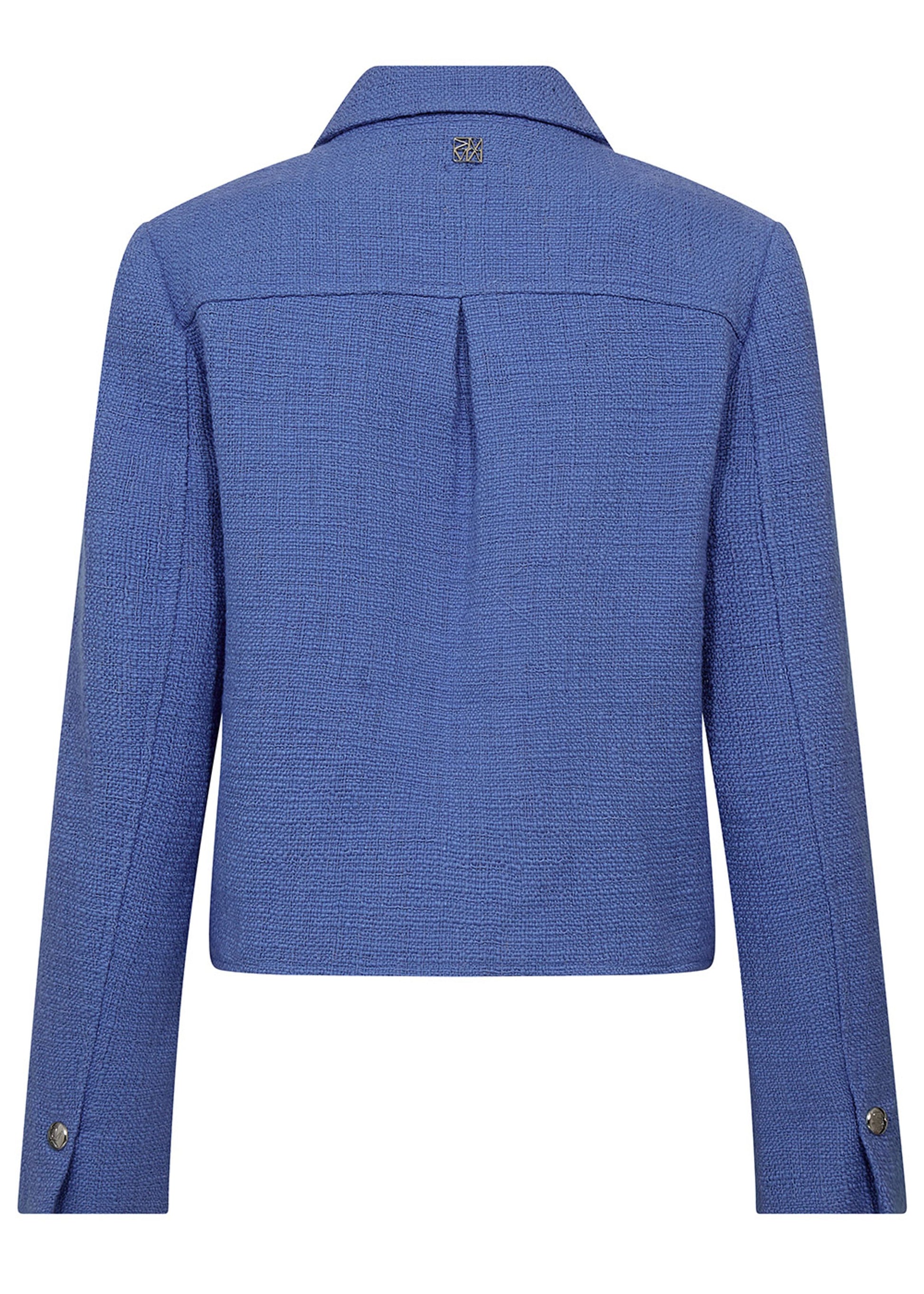 blue jacket with gold buttons and 2 pockets  rear