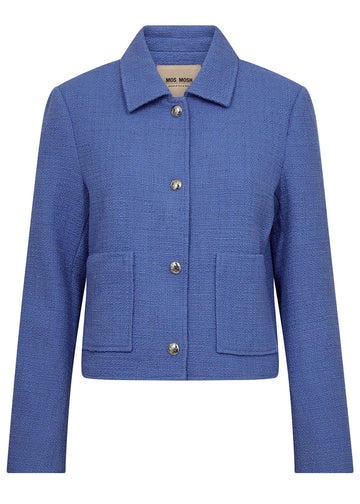 blue jacket with gold buttons and 2 pockets 