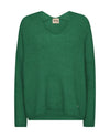 v neck knit green wool mix jumper with relaxed fit from mos mosh