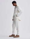 egret half zip fleece with drawstring waist side view