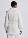 egret half zip fleece with drawstring waist  rear view 