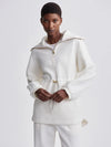 egret half zip fleece with drawstring waist model shot