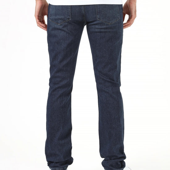 blue slim straight mens jeans  rear view 