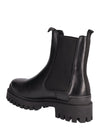 black chelsea boots with chunky sole  rear view 