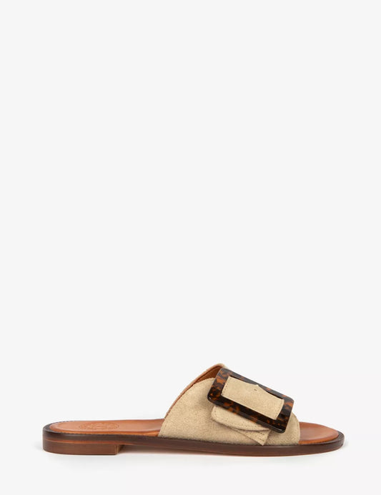 Suede leather slider with buckle detail from Penelope Chilvers