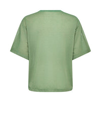 Sparkly green short sleeved crew neck tee