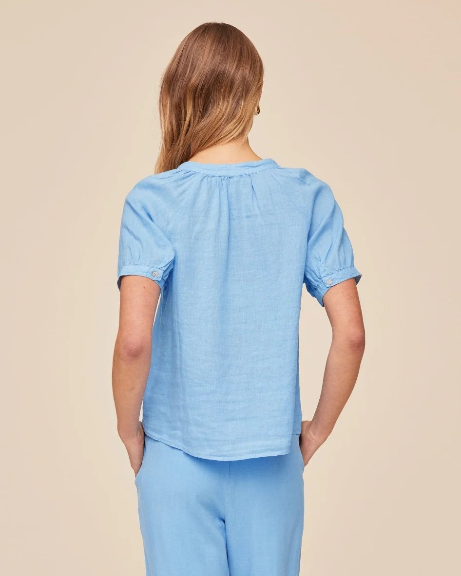 Rear view of short sleeve shirt from bella dahl