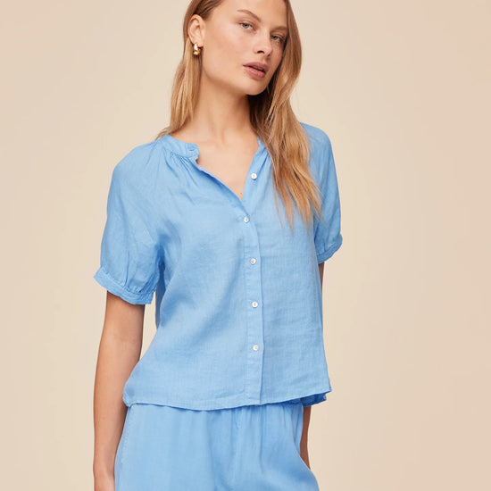 short sleeve shirt pale blue from bella dahl