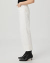 wide leg ecru stitch patch pocket deep hem crop jeans from paige side