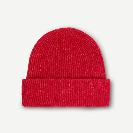 Red beanie hat