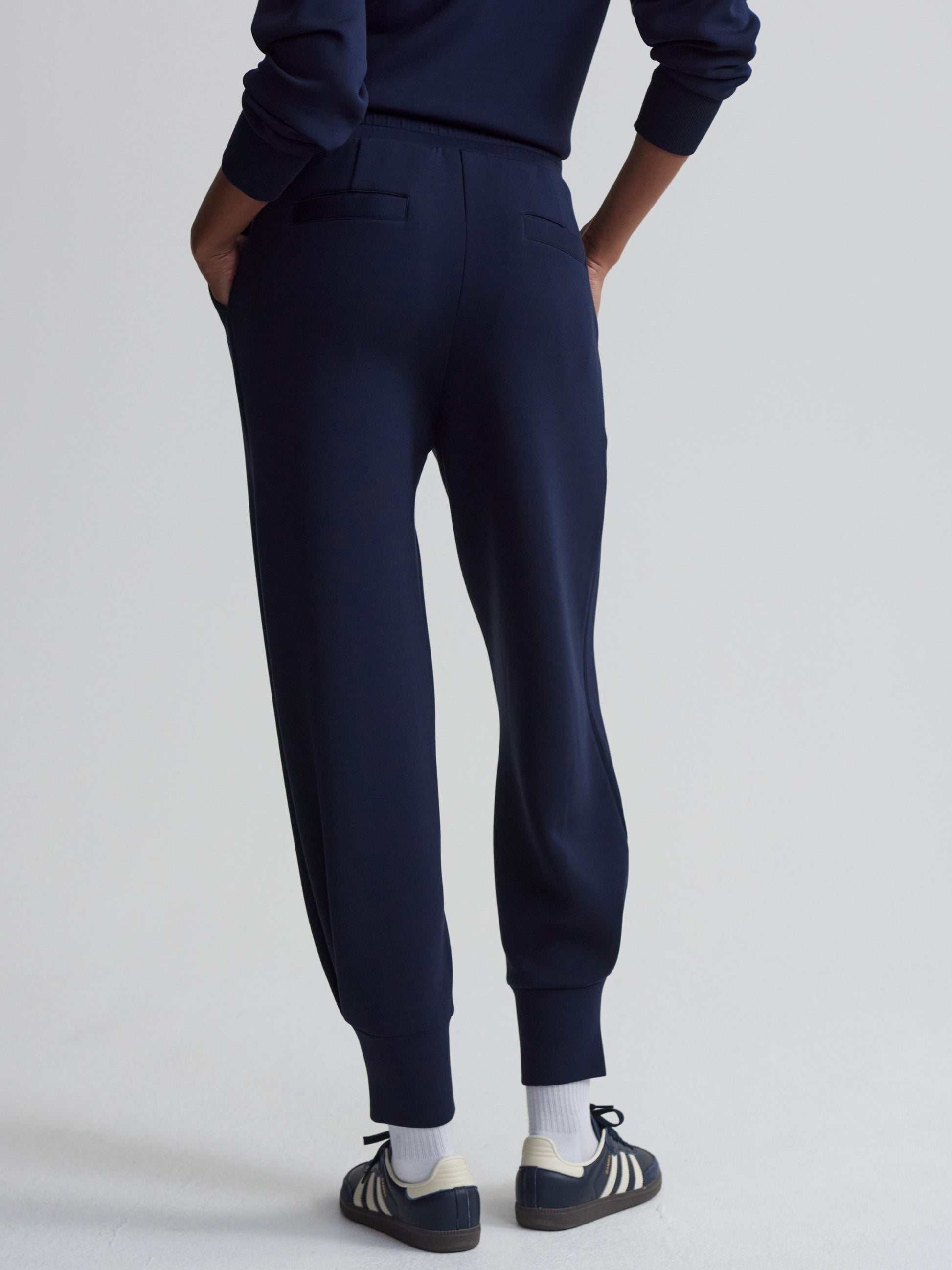 Double soft deep cuff trouser in navy