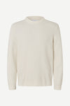round neck birch cotton mix jumper with rib detailing 