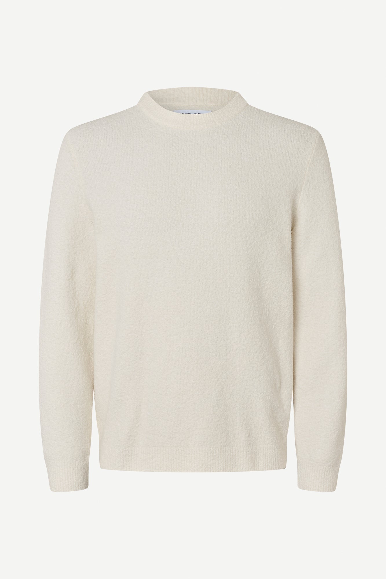 round neck birch cotton mix jumper with rib detailing 
