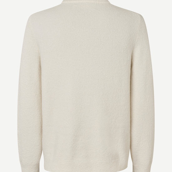 round neck birch cotton mix jumper with rib detailing  rear view 