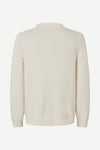 round neck birch cotton mix jumper with rib detailing  rear view 