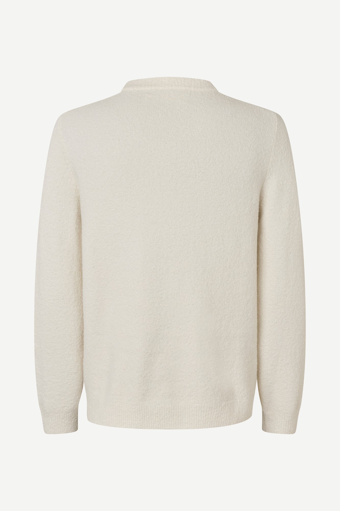 round neck birch cotton mix jumper with rib detailing  rear view 
