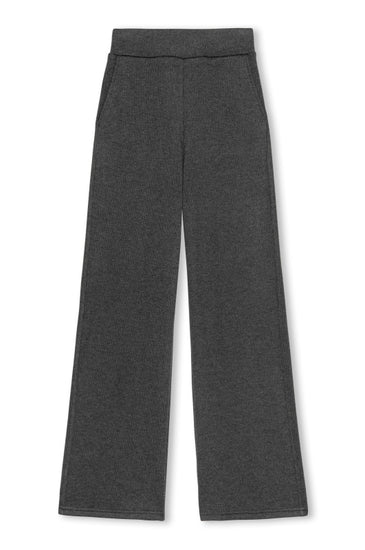 charcoal grey rayon trousers with wide leg