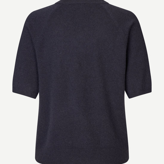 navy blue short sleeve t-shirt rear view