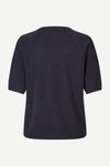 navy blue short sleeve t-shirt rear view