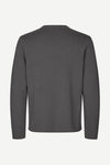 dark grey crew neck jumper from samsoe samsoe rear view