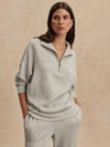light grey marl half zip sweatshirt from varley