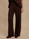 wide leg sweat pants with elasticated waist and piping in the middle down the leg from varley