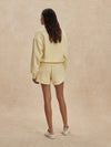 pale yellow jumper with half zip from varley rear view